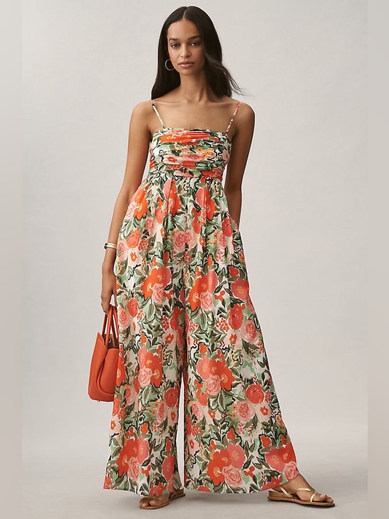 Hutch Pants - HUTCH Mabel Sleeveless Maxi Wide-Leg Jumpsuit Size Large Orange and Green
$198